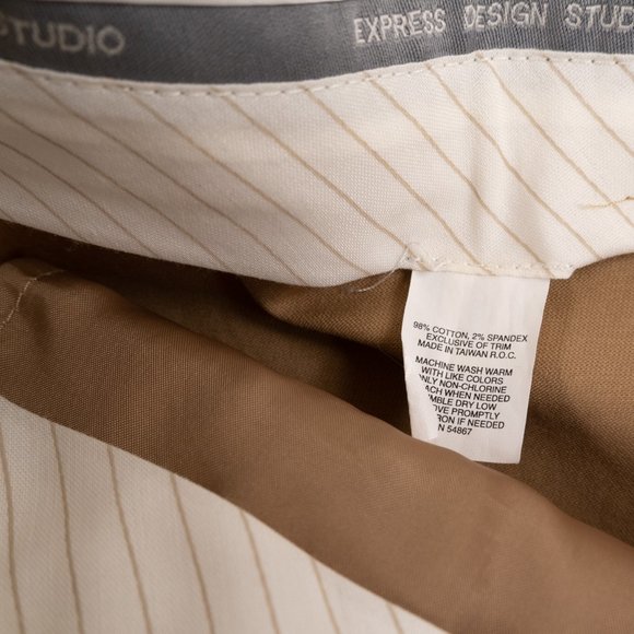 EXPRESS Design Studio Correspondent tan khaki crop pants size 0 - Picture 7 of 9